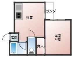 コーポ立花 302号室 間取り