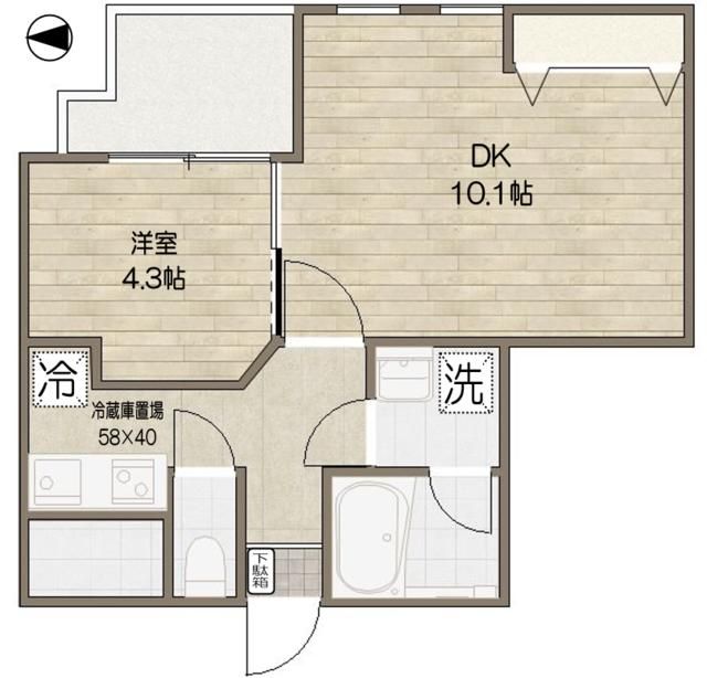 ムジーク北参道 902号室 間取り