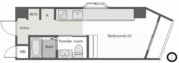メゾンビー 201号室 間取り