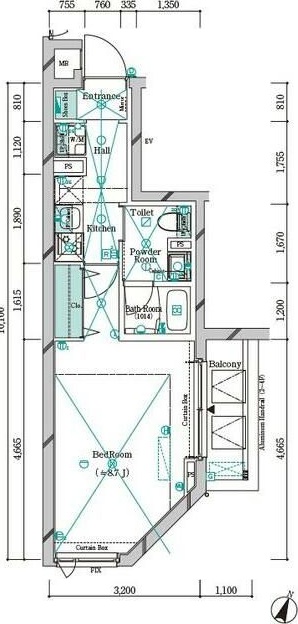 ガリシア中野新橋 406号室 間取り