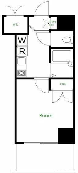 マルベリーラグーン勝どき 1101号室 間取り
