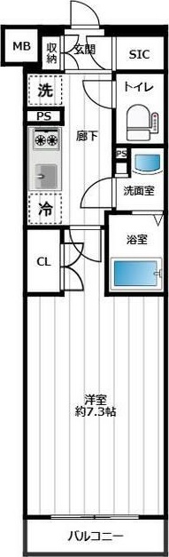 イアース新宿中井 403号室 間取り