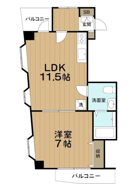 プレジール中嶋 301号室 間取り