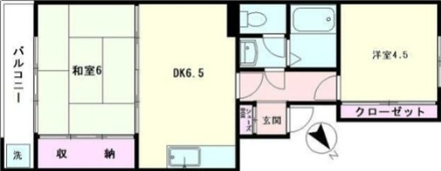 タウンハイム中落合 202号室 間取り