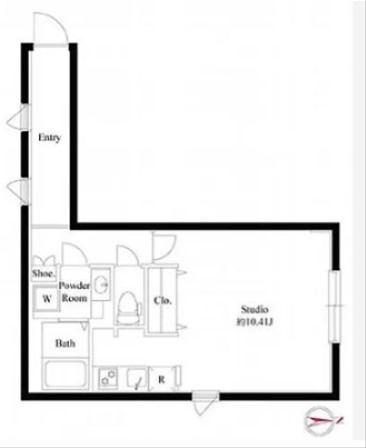 ＰＡＳＥＯ　ＨｉｇａｓｈｉＳｈｉｎｊｕｋｕ 305号室 間取り