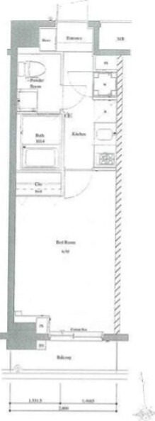 ＡＺＥＳＴ日暮里 210号室 間取り