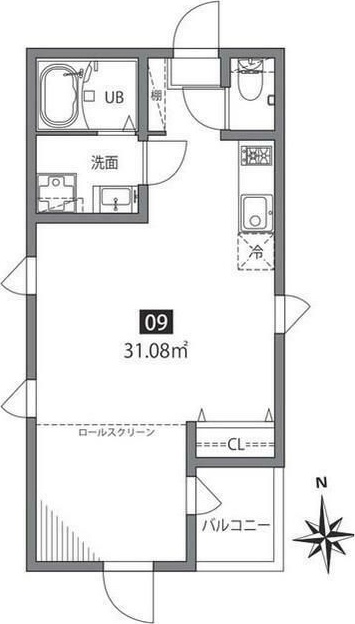 四谷アパートメントＷ 9号室 間取り