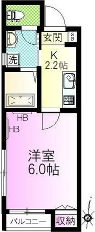 メゾンミル 201号室 間取り
