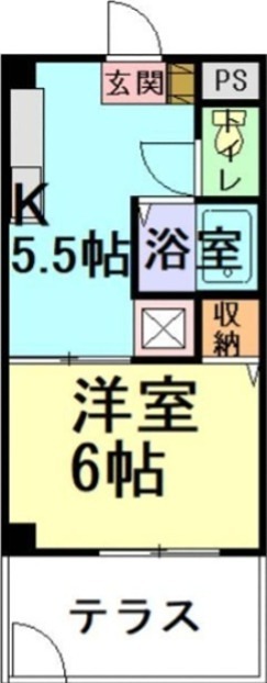 第二ムサシハイツ 102号室 間取り