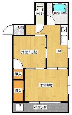 大幸ハイツ 602号室 間取り