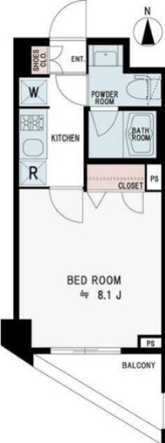 メイクスデザイン高田馬場 304号室 間取り