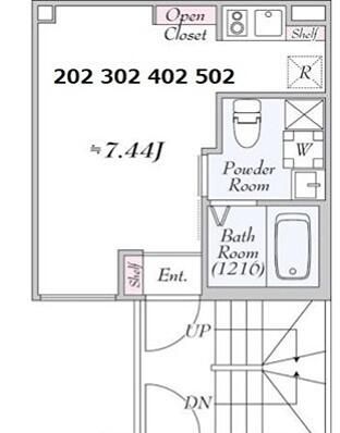 Ｎｉｓｈｉ－Ｎｉｐｐｏｒｉ　Ｔｅｒｒａｃｅ 間取り図