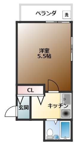 カゲヤマハイツ 403号室 間取り
