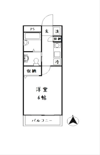 レジデンス・ド・レイーヌ 106号室 間取り