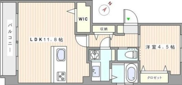 六義園第２コーポ 801号室 間取り
