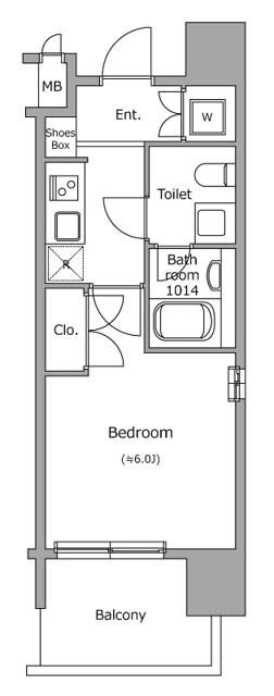 レジディア新宿御苑 704号室 間取り