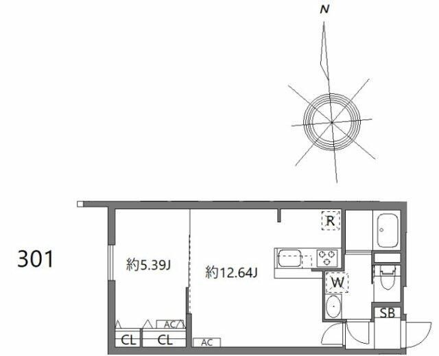 ルオーレ上北沢駅前 301号室 間取り