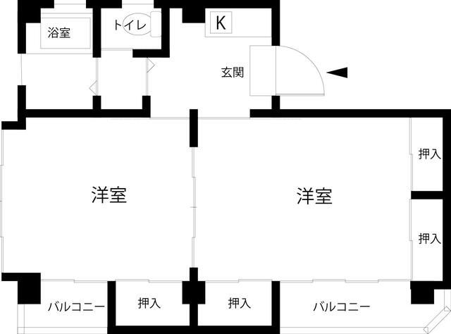 メゾンドジュン 1号室 間取り