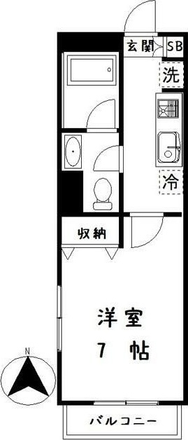 三和北新宿 303号室 間取り