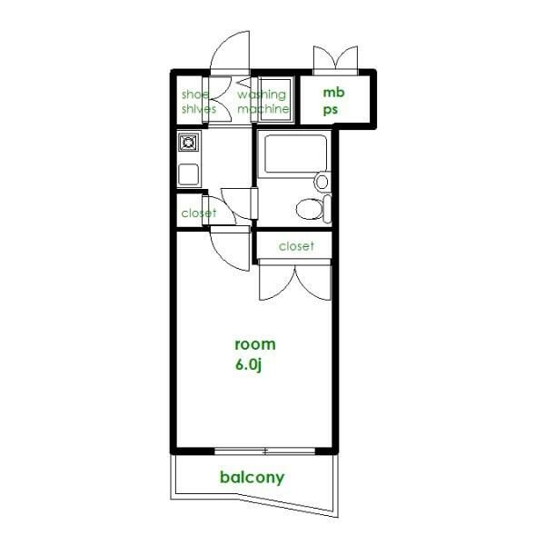 ウィンベルソロ世田谷赤堤 106号室 間取り