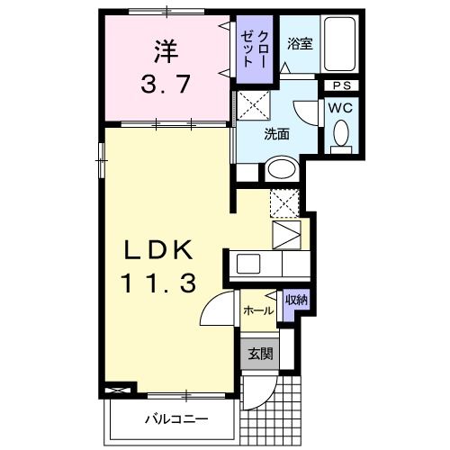 ベルコリーヌ 101号室 間取り