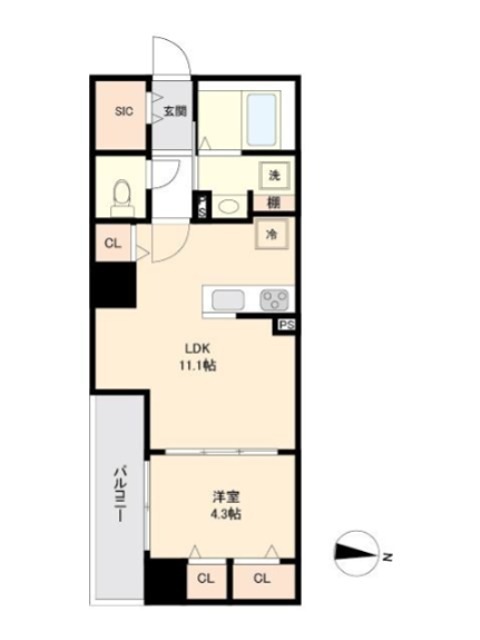 リテラス森下 205号室 間取り