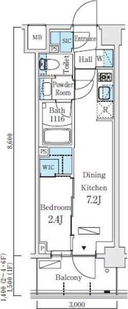 リビオメゾン東北沢 204号室 間取り