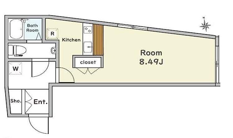 ＺＥＳＴＹ江戸川橋 401号室 間取り