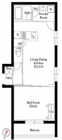 コンポジット経堂 304号室 間取り