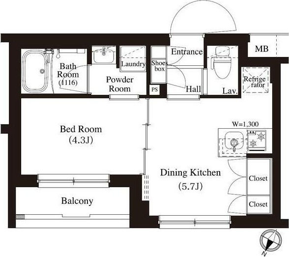 アーバンパーク方南町Ⅱ 312号室 間取り