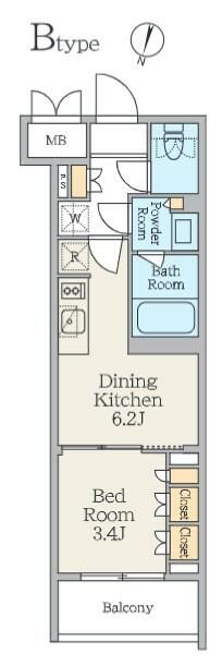 クレストコート池上六丁目 104号室 間取り
