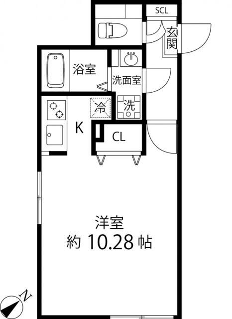 Ｂｒａｎｃｈｅ豊島園 406号室 間取り