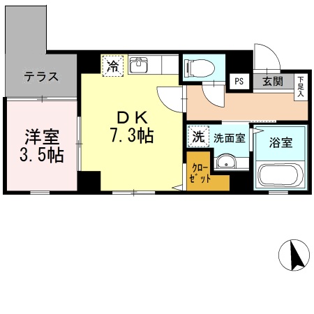 Maison Jaune 102号室 間取り