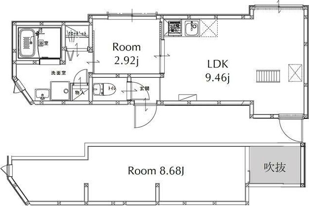 ＰａｒｋＬｏｕｎｇｅ西巣鴨 202号室 間取り