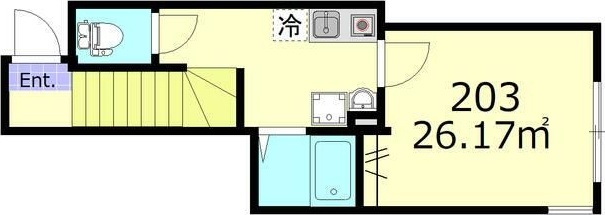 フェリス町屋 203号室 間取り
