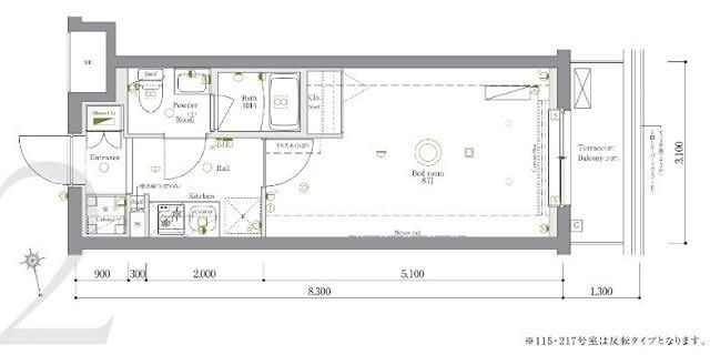 アゼスト新桜台 115号室 間取り
