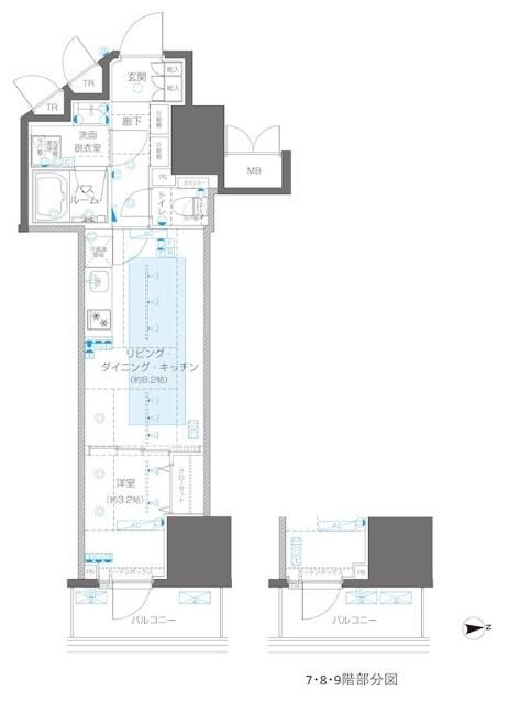 ＺＯＯＭ信濃町 702号室 間取り