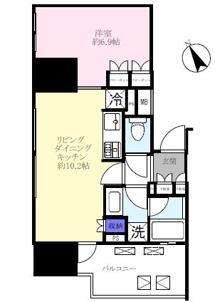 サンウッド東中野 1104号室 間取り