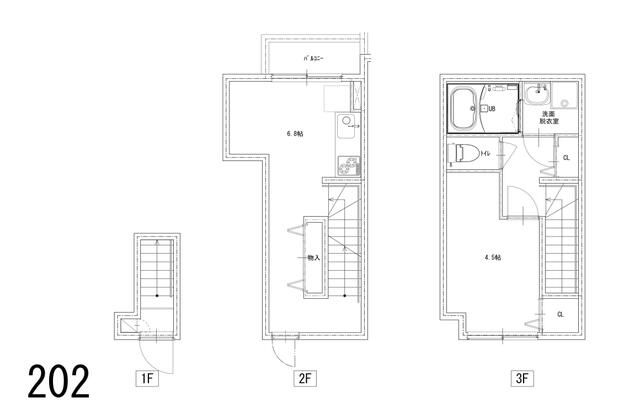 ソルナクレイシア下北沢 202号室 間取り