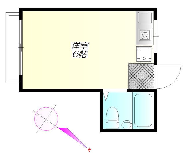 藤ハイツ B号室 間取り