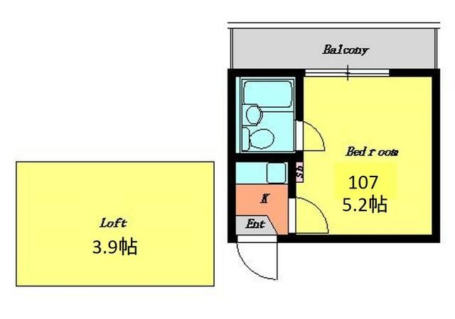 中井マーサ 107号室 間取り