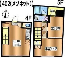 Ｌｉｎｏ　Ｏｃｈｉａｉ 402号室 間取り