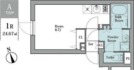 LEGALAND早稲田鶴巻町 301号室 間取り