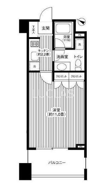グランハイツ代々木 1104号室 間取り