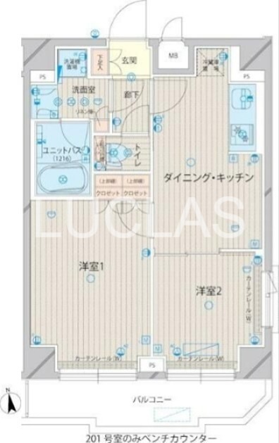 ルーブル上板橋 102号室 間取り
