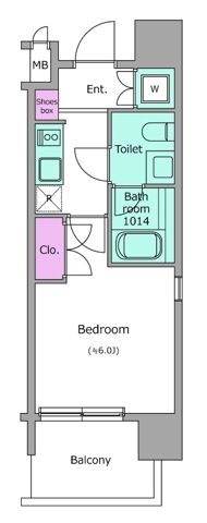 レジディア新宿御苑 401号室 間取り