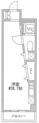 レジディア新宿イースト 407号室 間取り
