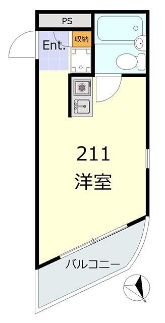 トップ三軒茶屋第４ 211号室 間取り