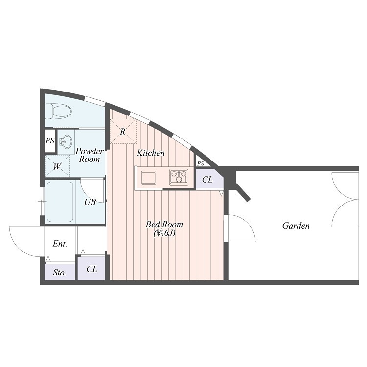 B CITY APARTMENT　SHINJUKU　NW 108号室 間取り