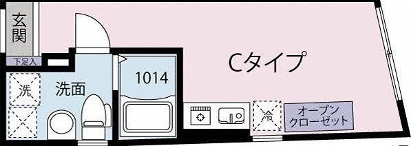 シカダナカノ 402号室 間取り